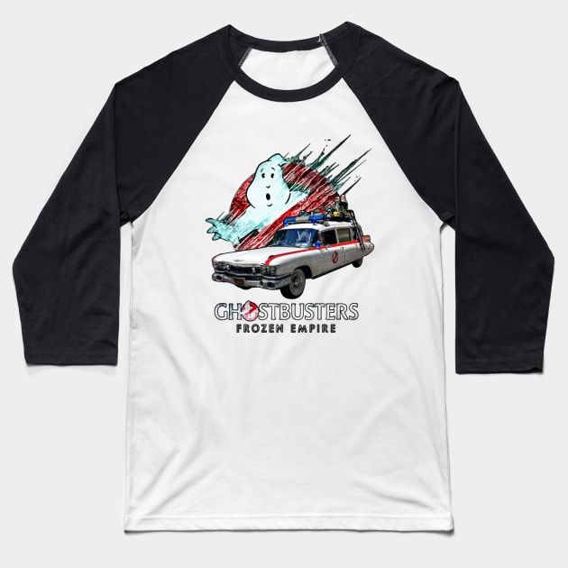 Frozen ecto 1 Baseball T-Shirt by GCNJ- Ghostbusters New Jersey